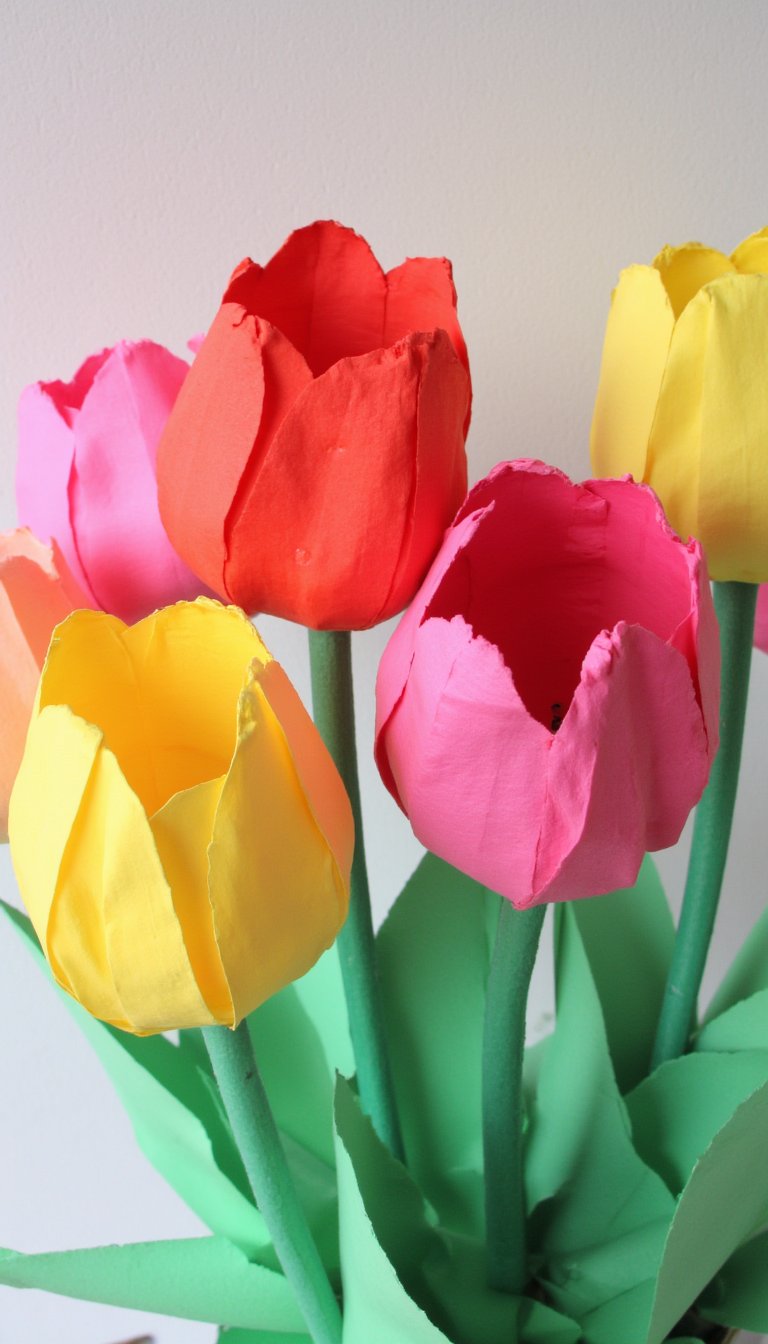 21. Quick & Easy Accordion Fold Tulips