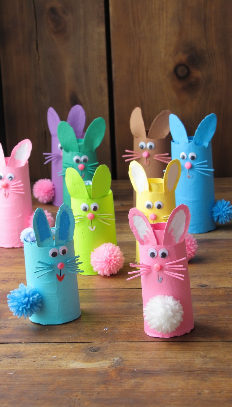 2. Toilet Paper Roll Bunny Stampede