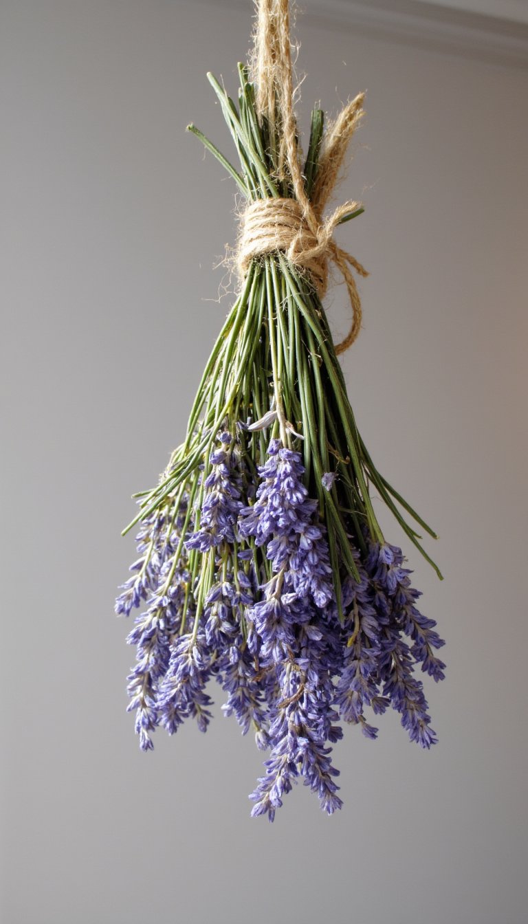 12. A Hanging Bundle of Dried Herbs & Flowers