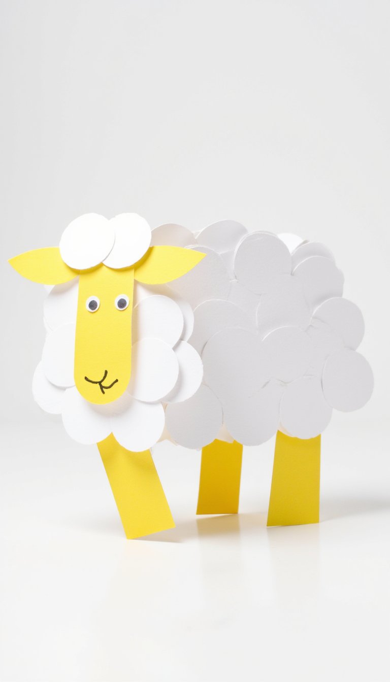 8. Shape-Based Construction Paper Sheep