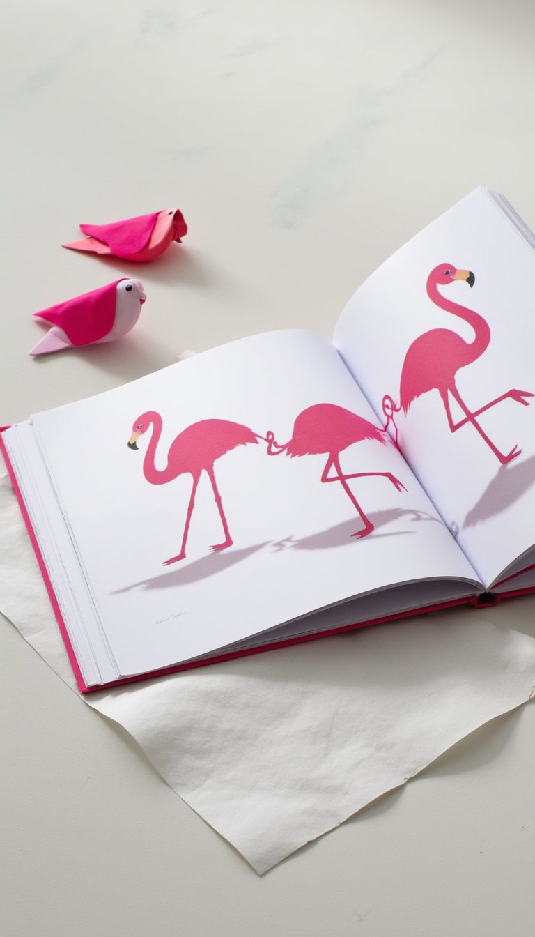 15. Paper Chain Flamingos or Penguins