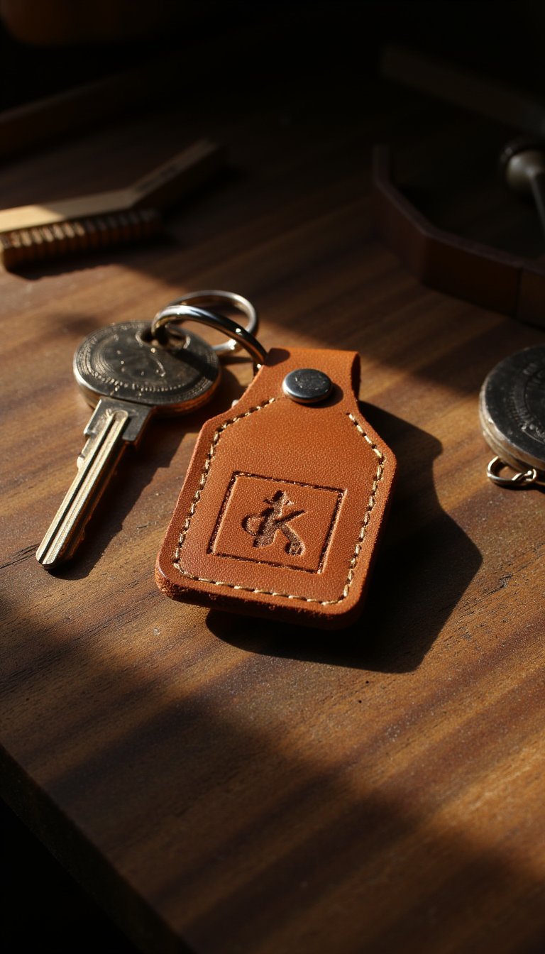 1. The Personalized Leather Key Fob