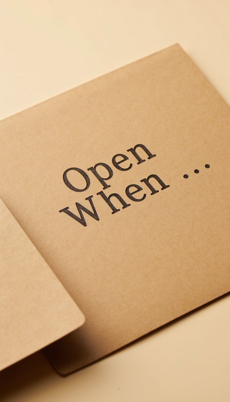 29. The "Open When..." Envelope Card