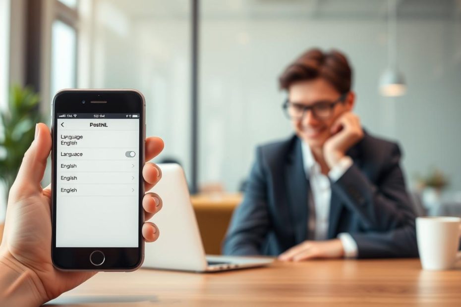 how to change postnl app to english