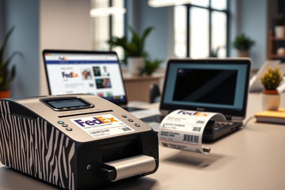 how to print fedex label on zebra printer
