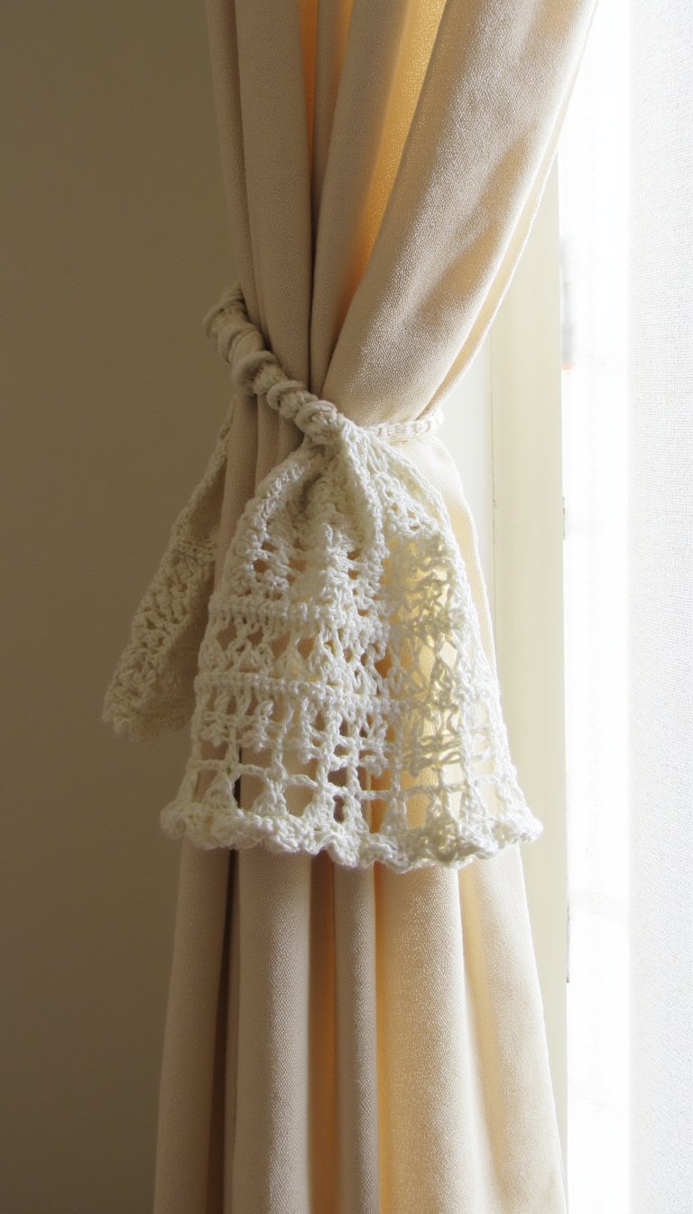 19. A Lacy, Light-Catching Curtain Tieback