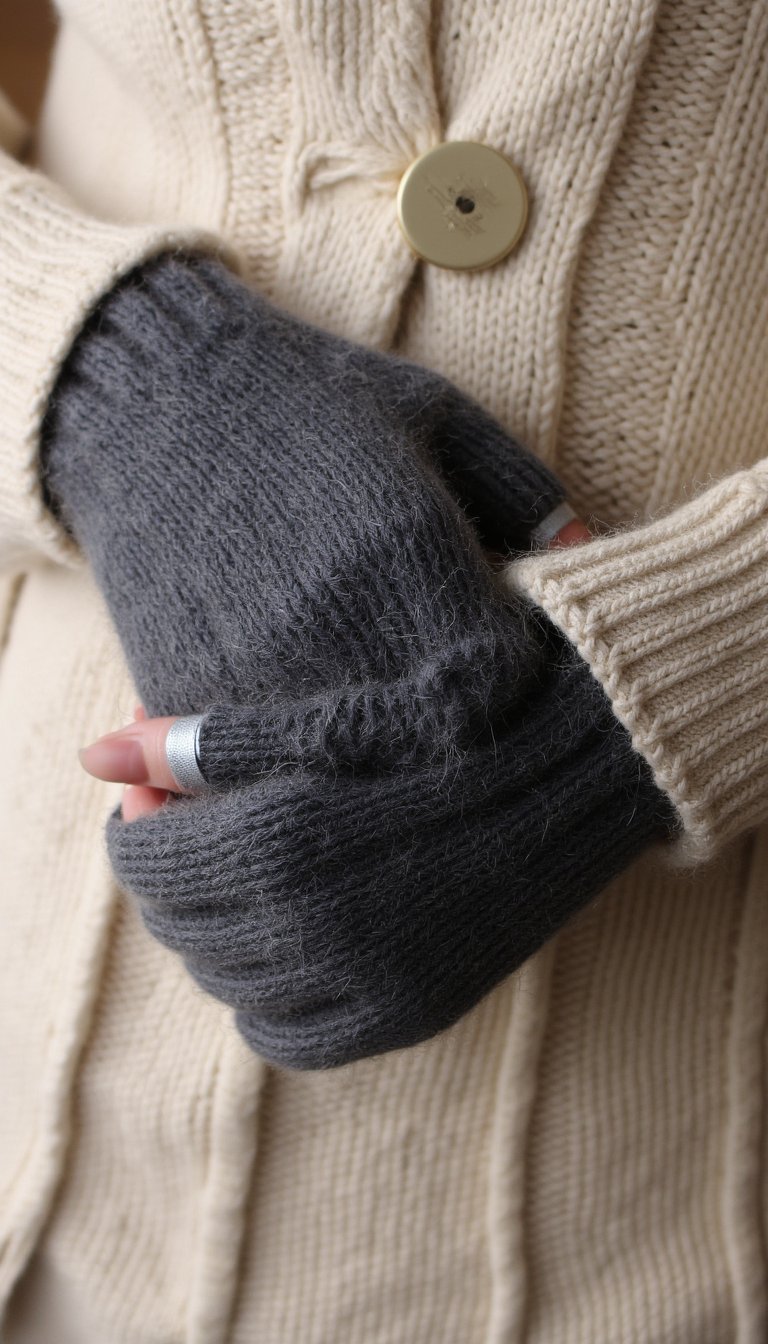 6. Cozy Fingerless Gloves (With a Phone Tip!)
