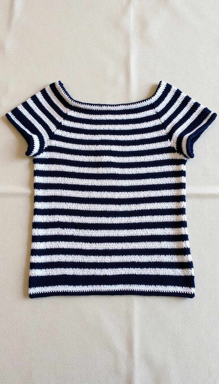 28. The Sporty Striped Boatneck