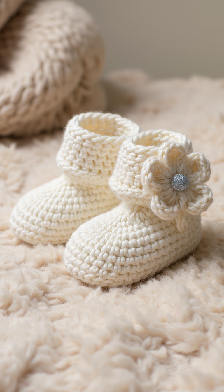3. Quick-Crochet Baby Booties (The No-Sew Kind)