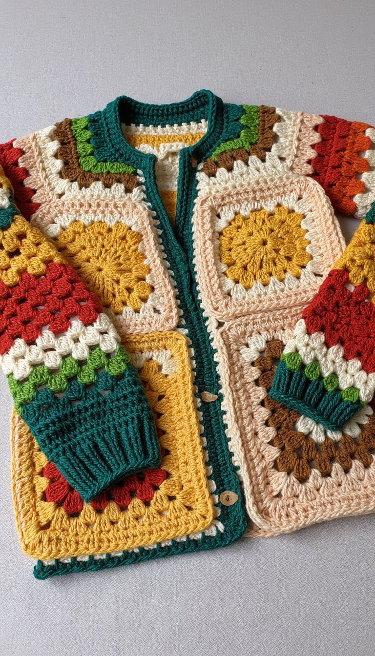 3. The Statement Granny Square Cardigan