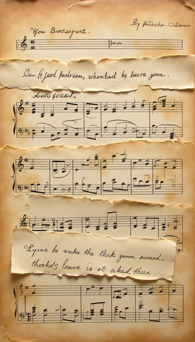 12. The Music Sheet & Lyric Background