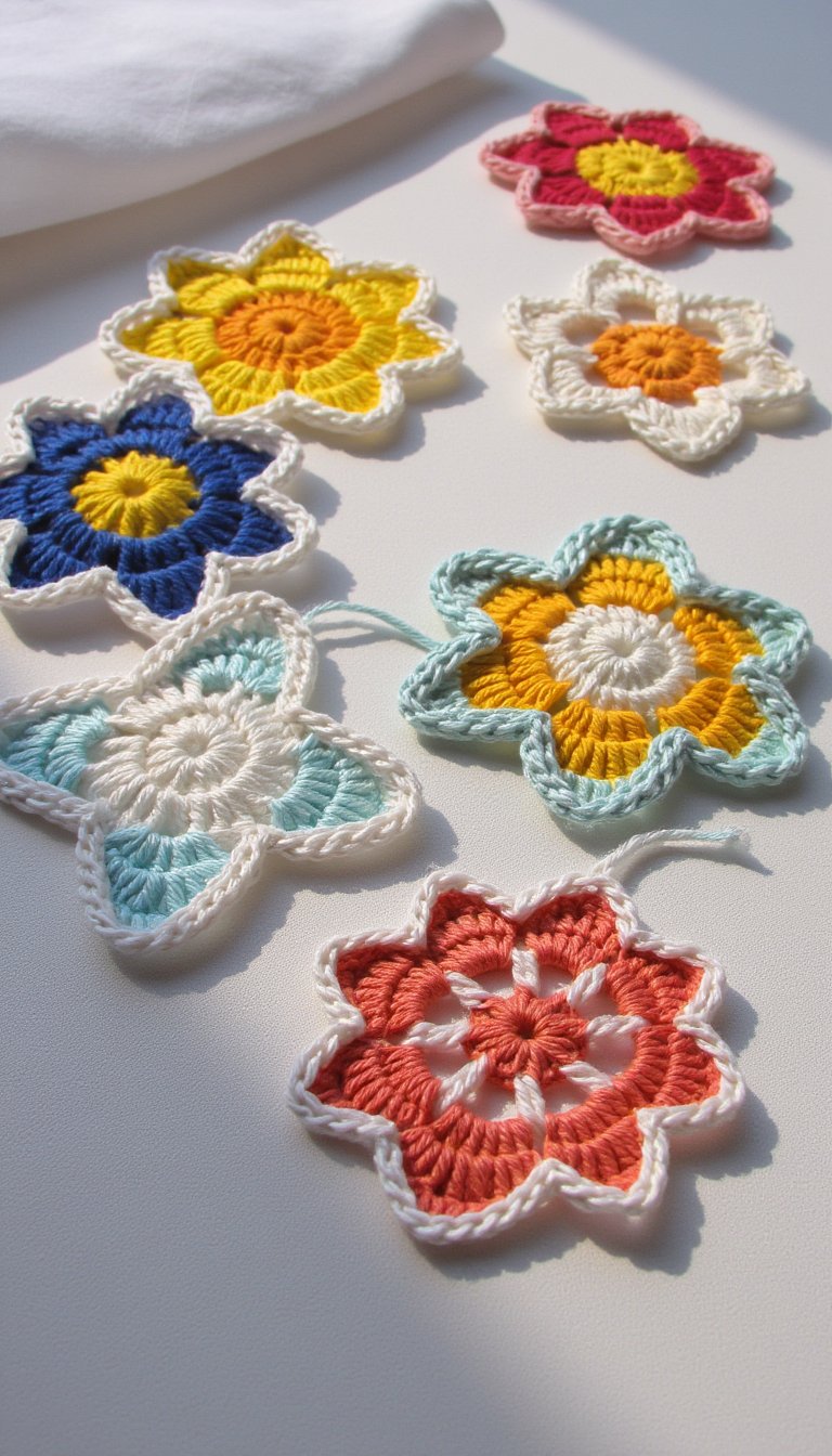 4. Crochet "Stained Glass" Sun Catchers