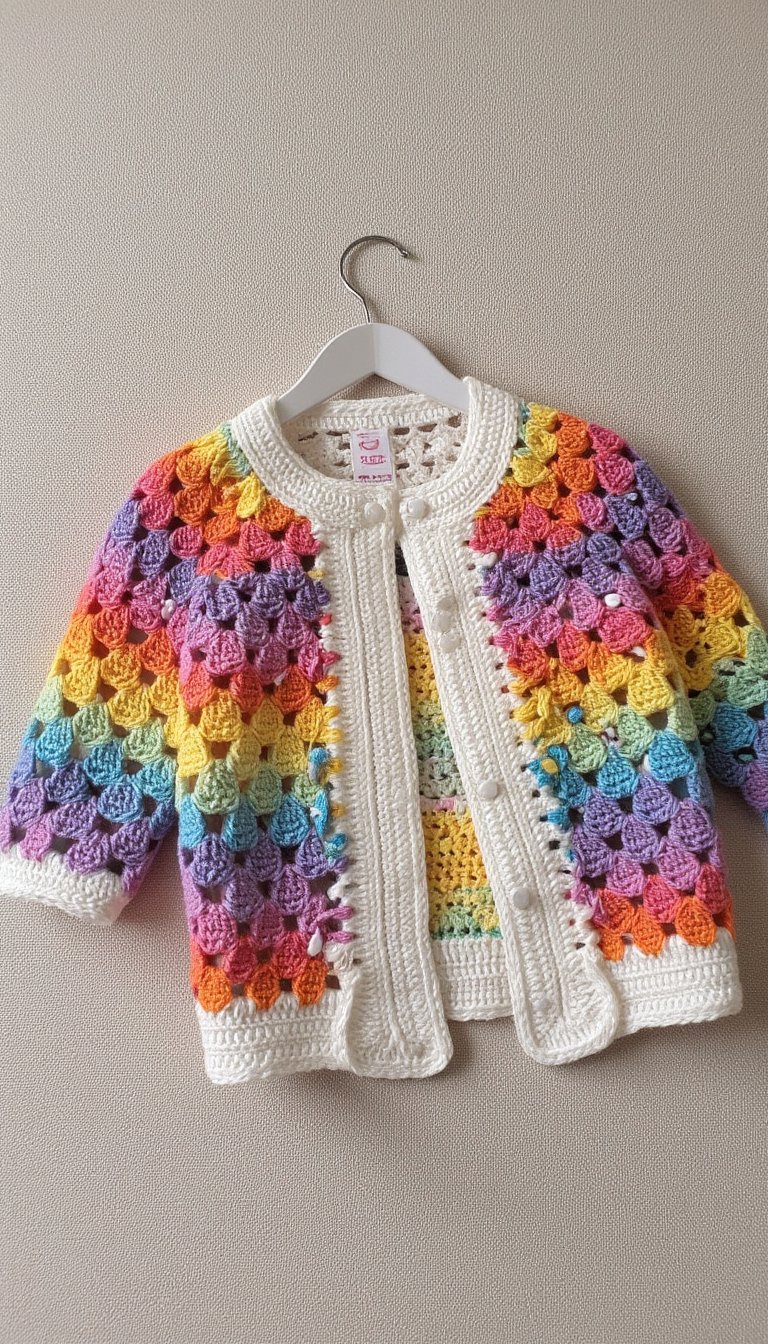 27. The Granny Hexagon Cardigan Top