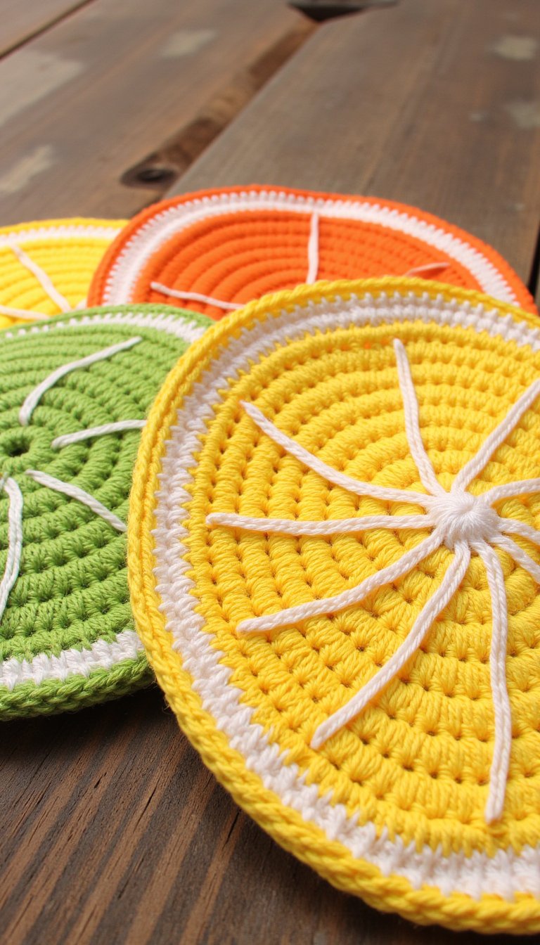 10. A Set of Drink Coasters That Look Like Slice of Citrus