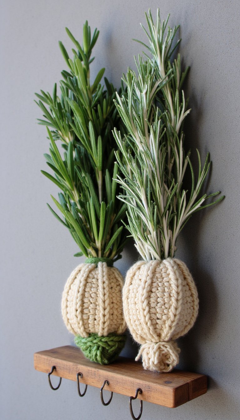 15. Retro-Style Kitchen “Sprigs” of Herbs