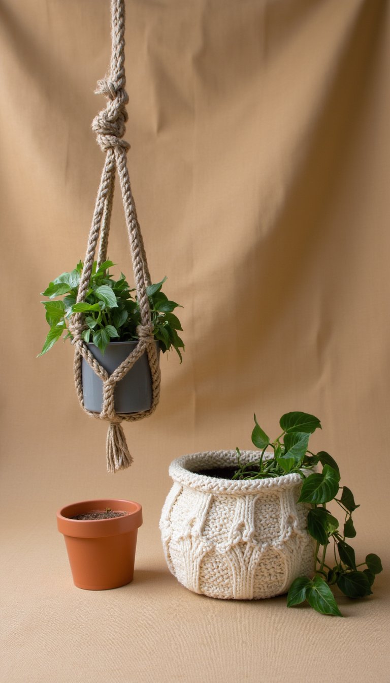 12. Modern Plant Hangers & Cozy Pots