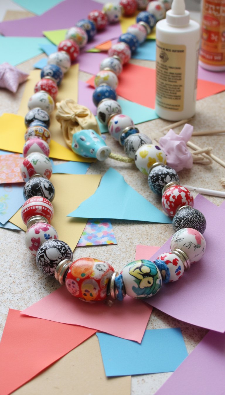6. A One-of-a-Kind Paper Bead Necklace