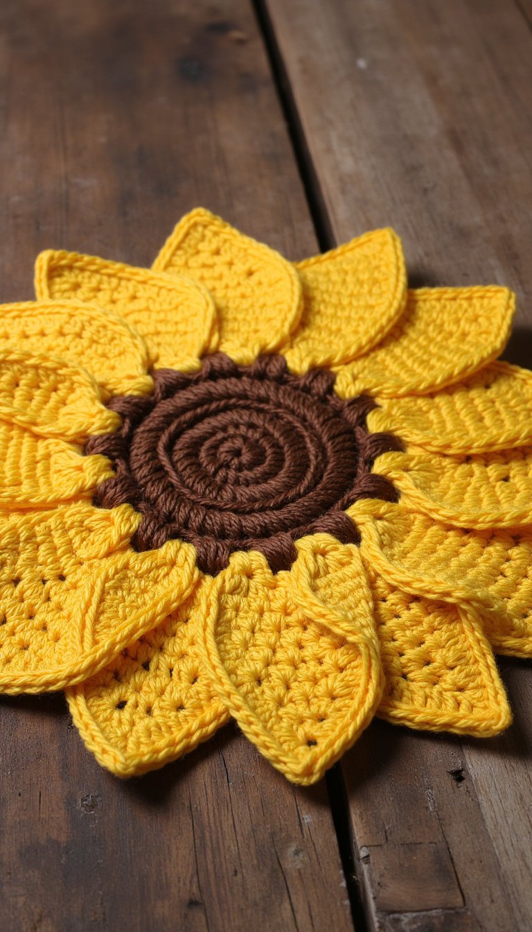 4. Classic Sunflower Coasters