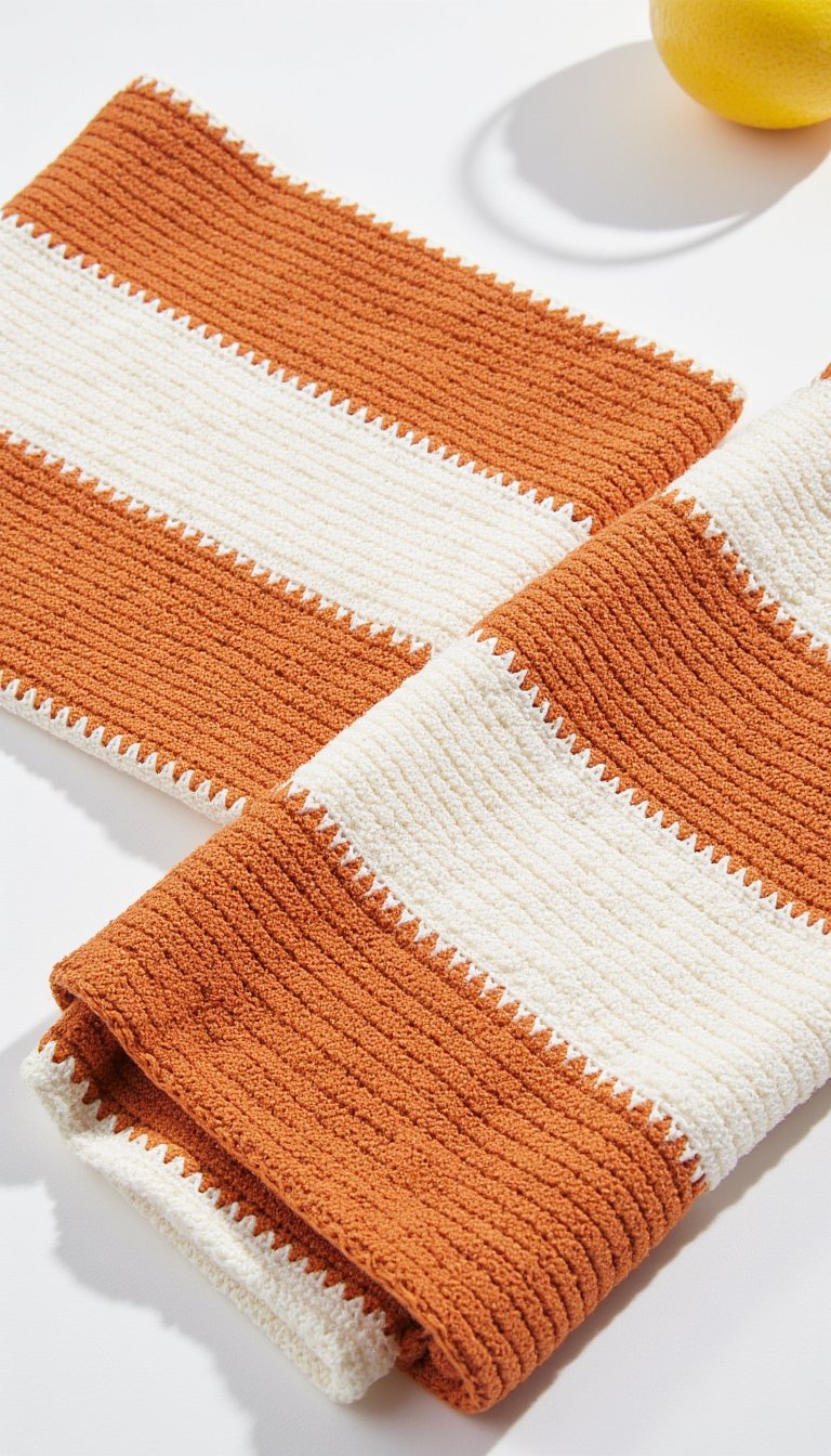 6. Color-Block Kitchen Towels