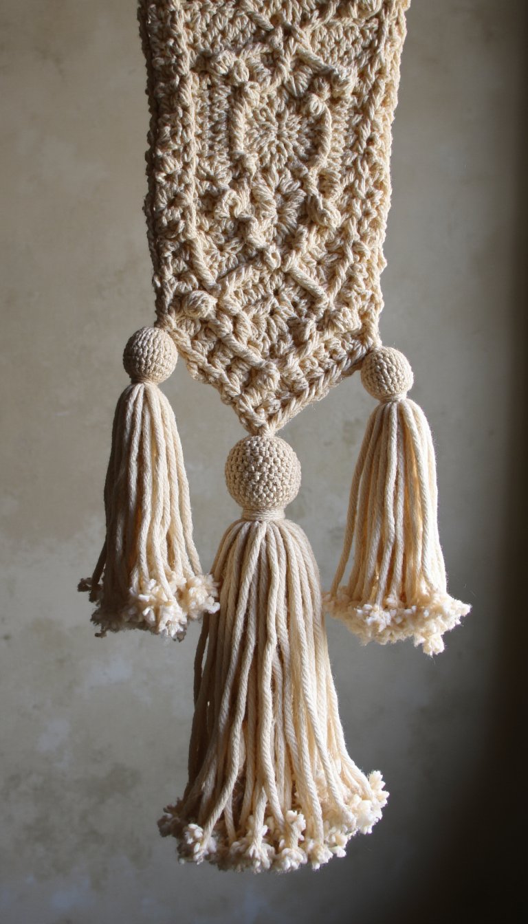 14. Boho Wall Hanging with Tassels