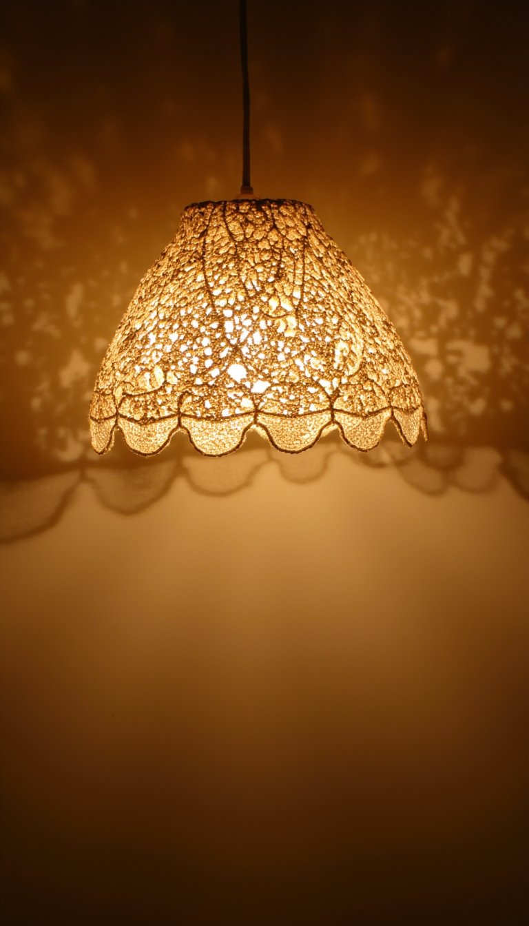 15. A Whimsical Crochet Lampshade