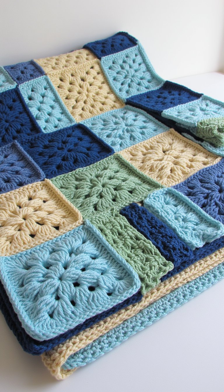 10. Patchwork-Style Blanket with a Theme