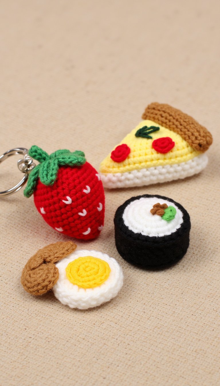 9. Miniature Food Keychains