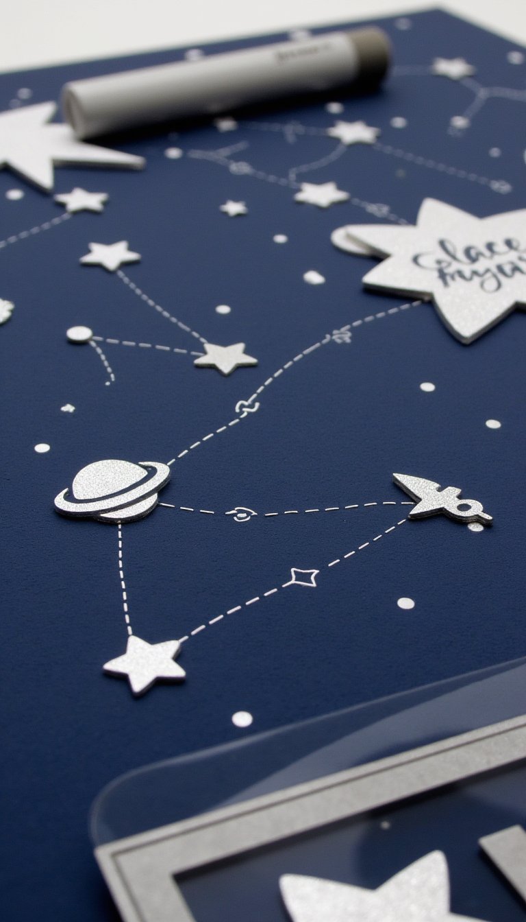 11. The Black Paper & Gel Pen Galaxy