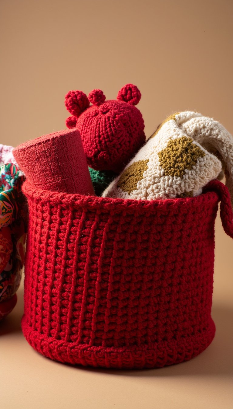 8. Chunky Basket for Holiday Blankets