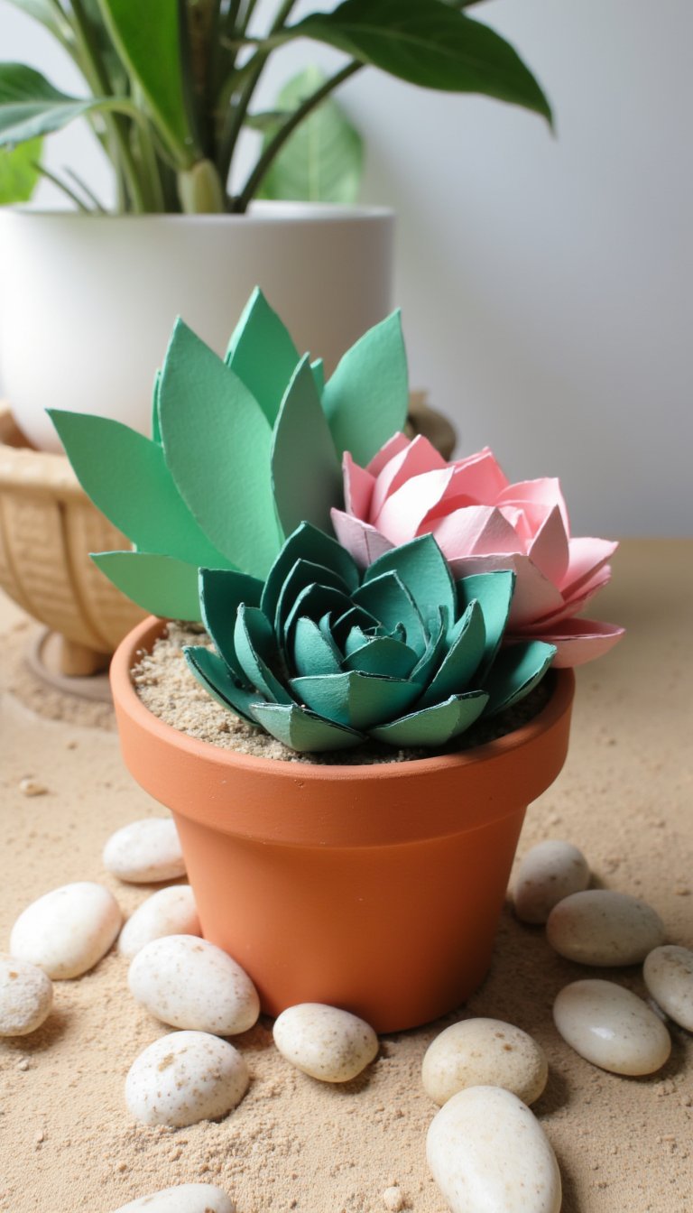 14. A Mini Blooming Succulent Garden