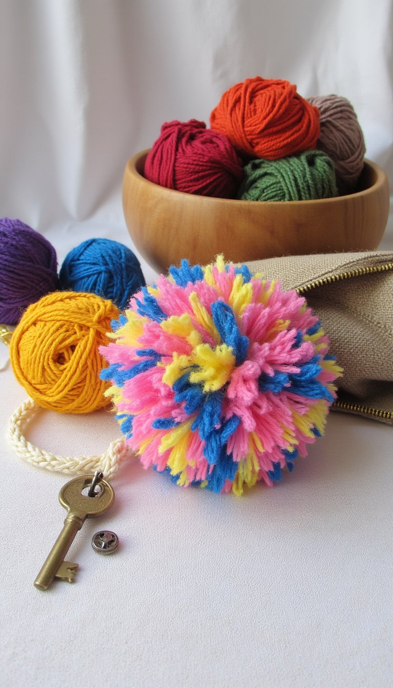 8. Statement Pom-Pom Keychain