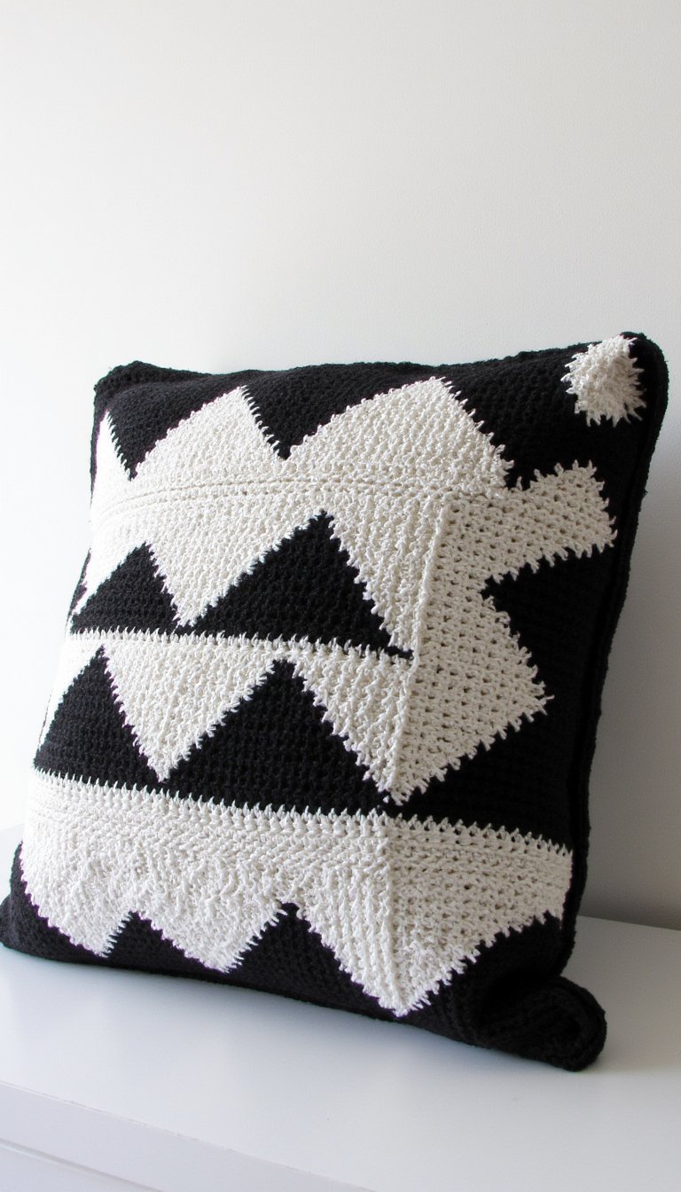 7. Modern Geometric Cushion Cover