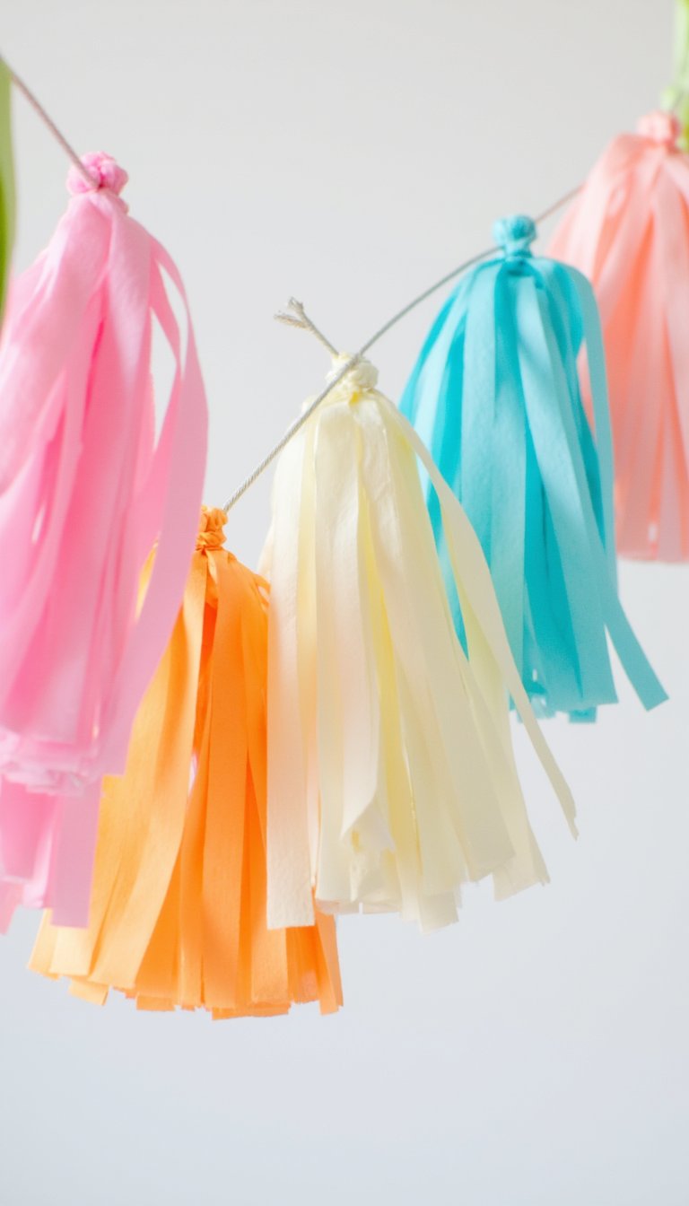 8. Colorful Paper Tassel Garland