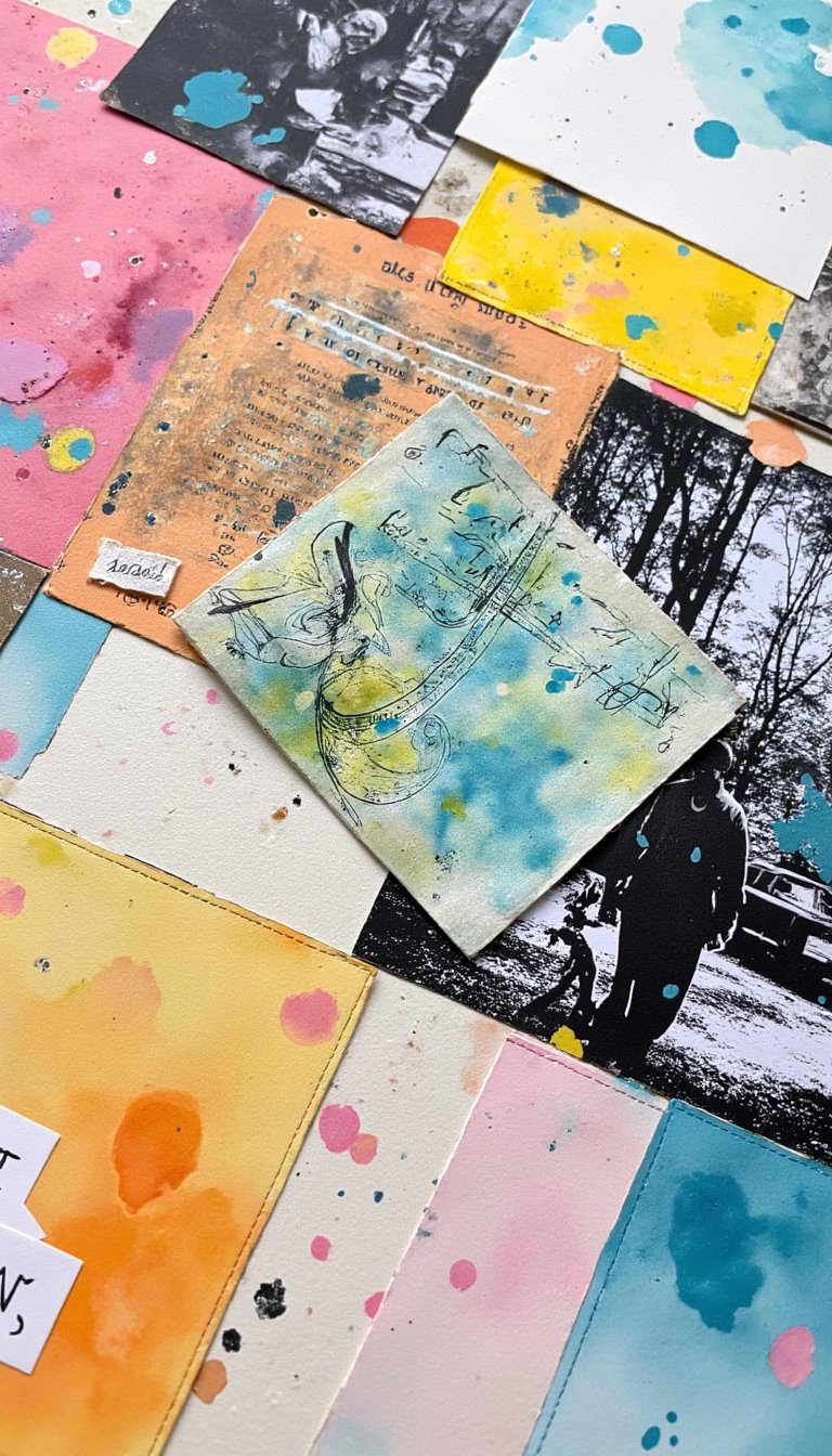 15. The "Messy Process" Art Journal Spread