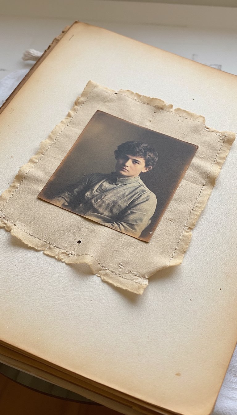 8. Transferred Photo onto Muslin