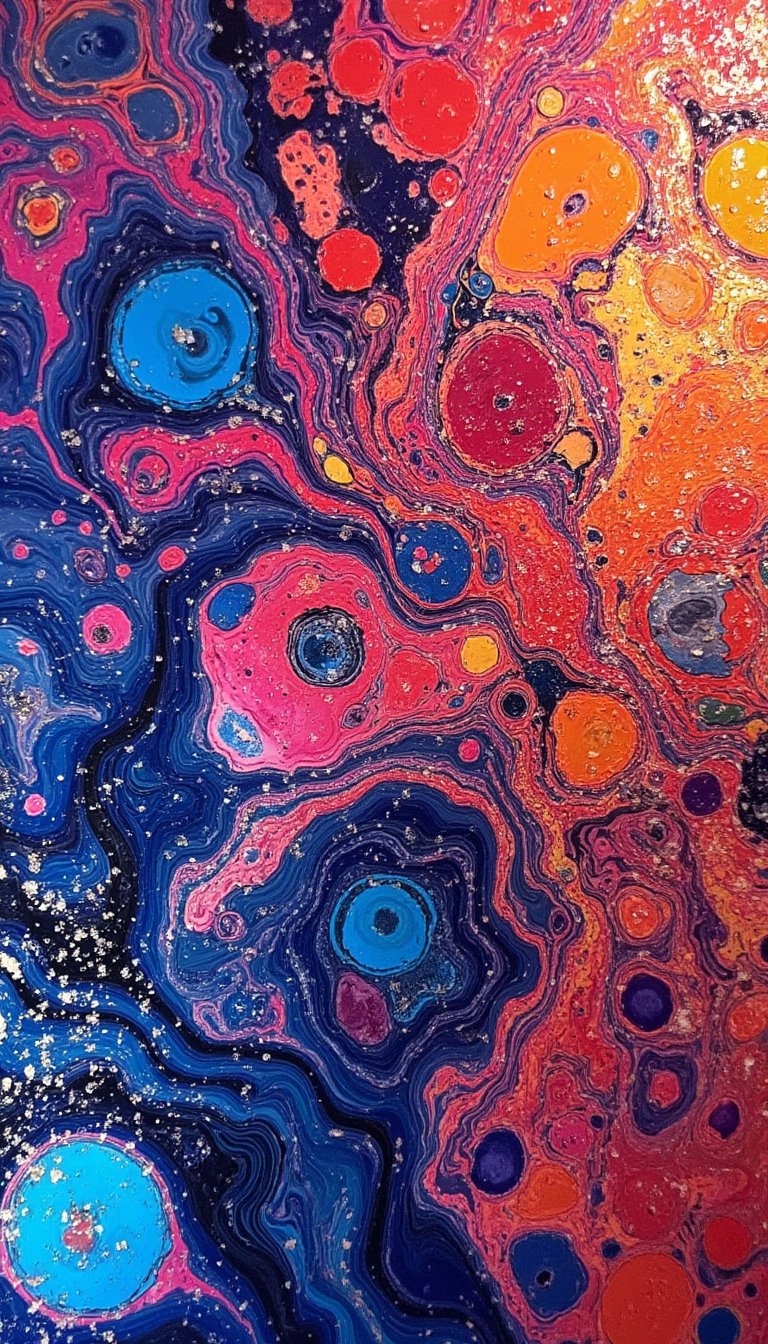 9. Acrylic Paint Pour Abstract Art