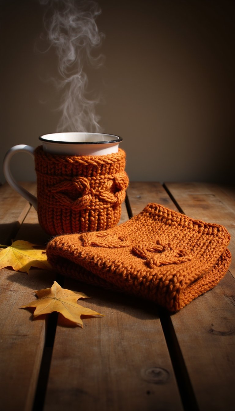 9. Wrist Warmers with a Twist