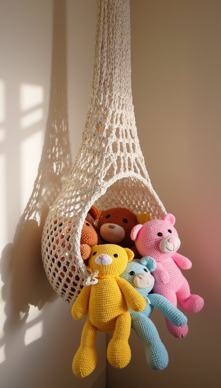 3. A Cozy Corner Hammock for Stuffed Animals