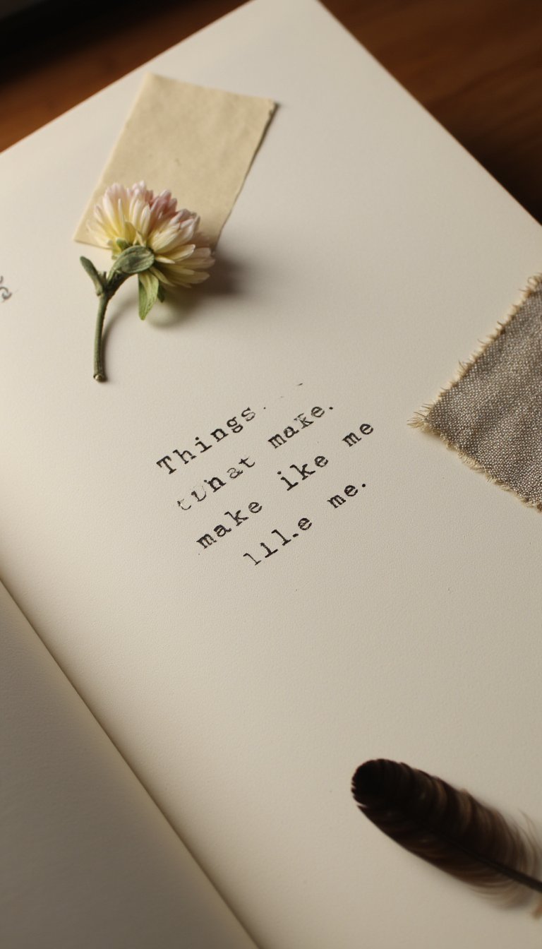 24. "Things That Make Me Feel Like Me"