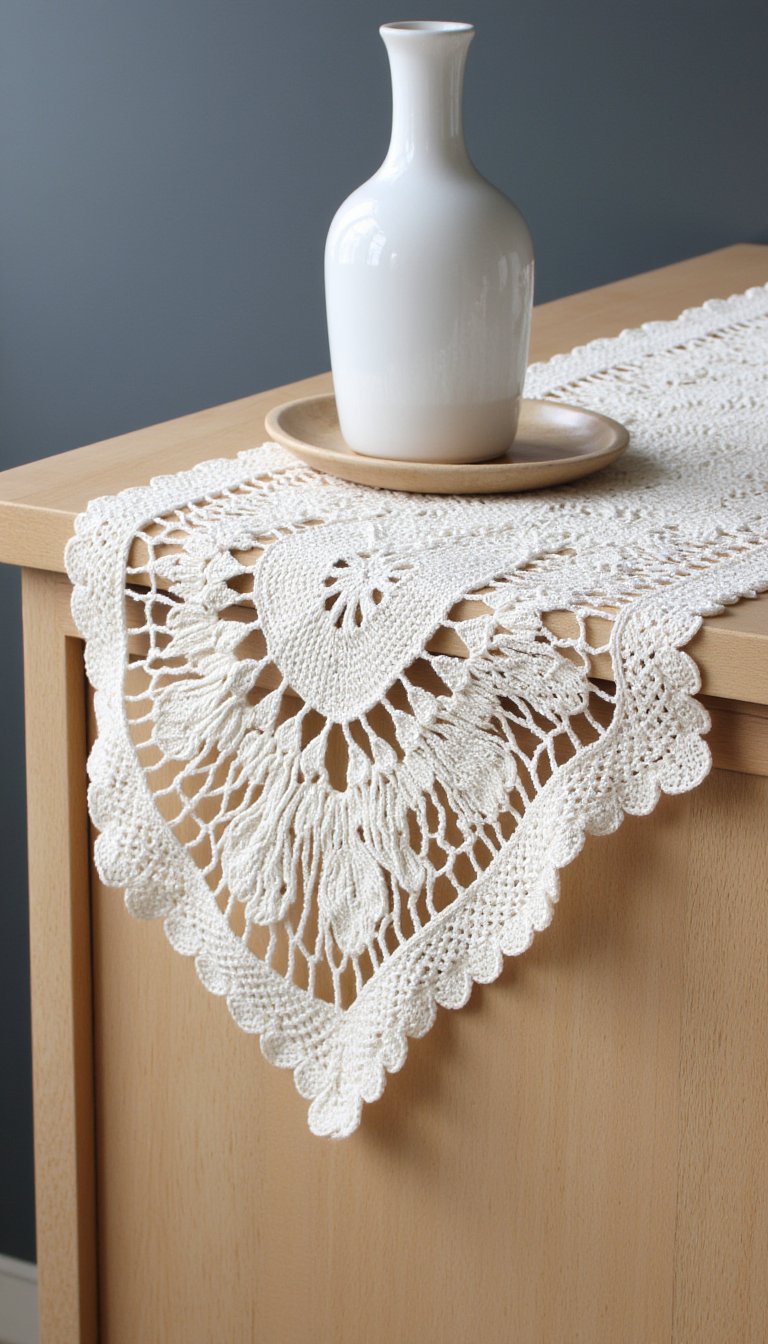 15. A Vintage-Inspired Table Runner