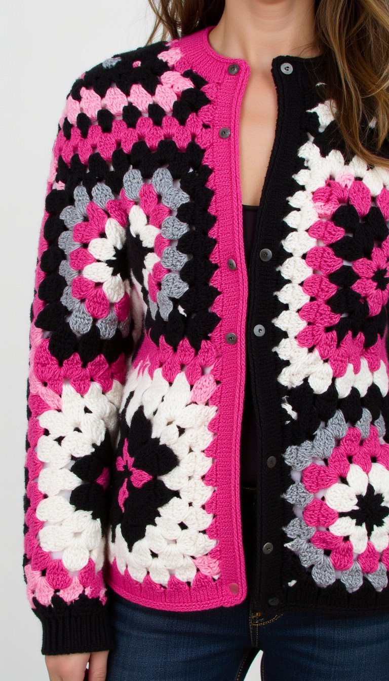 14. Granny Square Cardigan (The Cool Way)