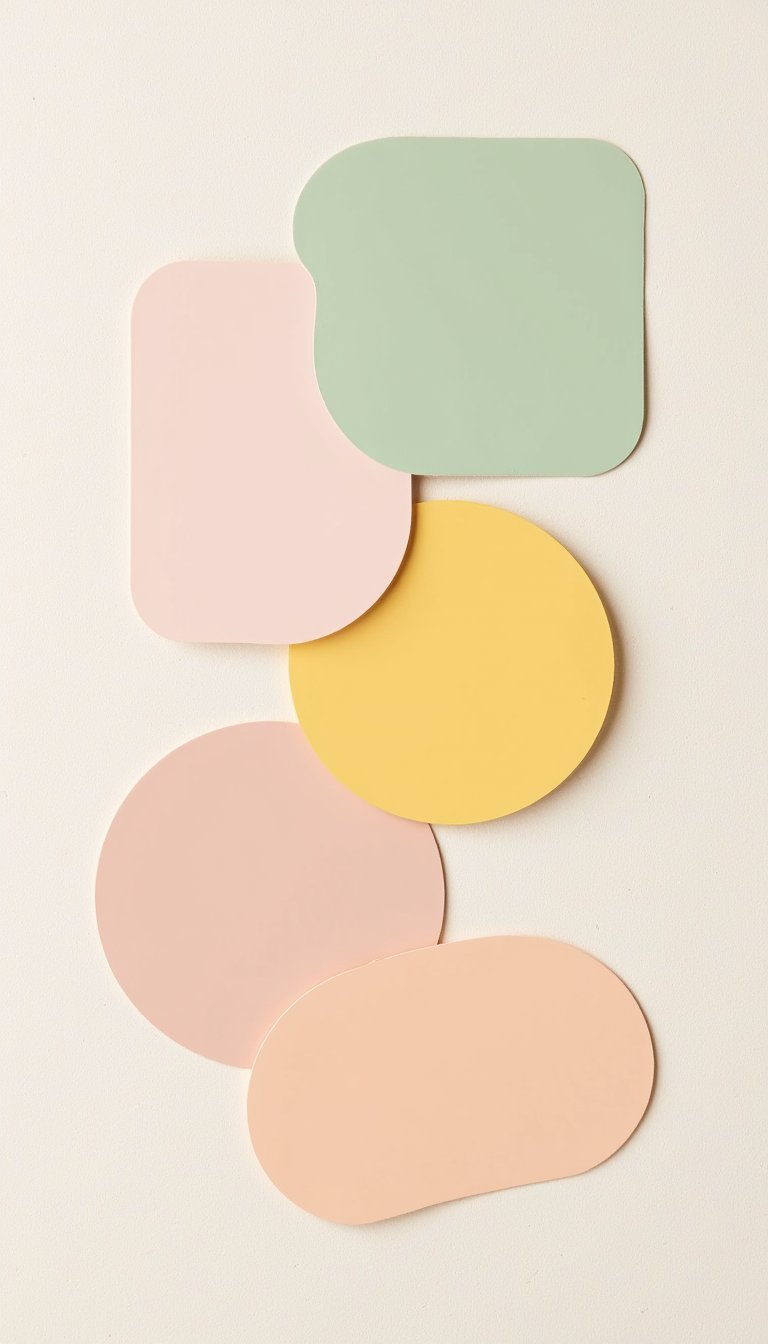 6. Muted-Tone & "Dirty" Pastel Shapes