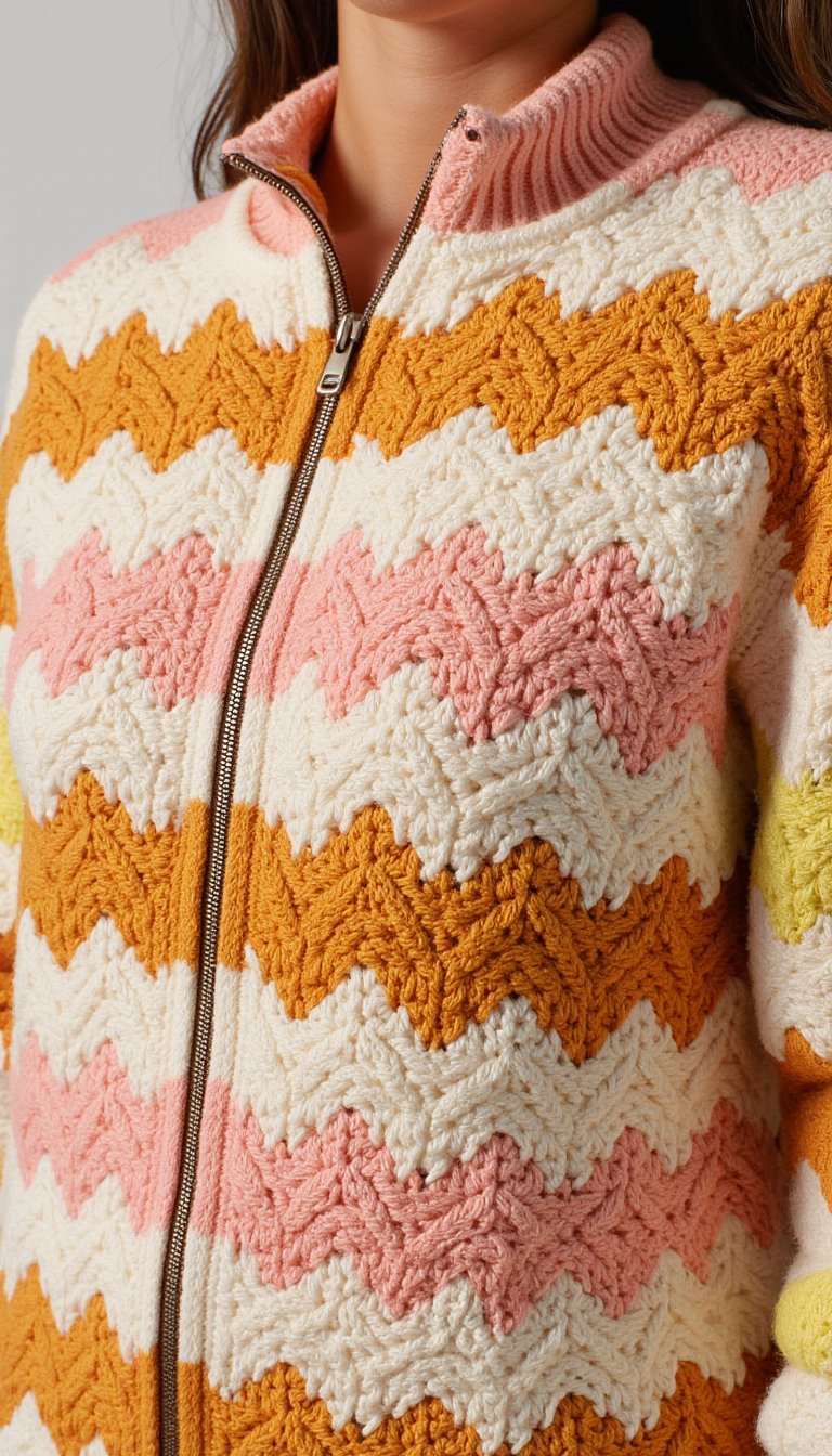 27. The Chevron Striped Zip-Up