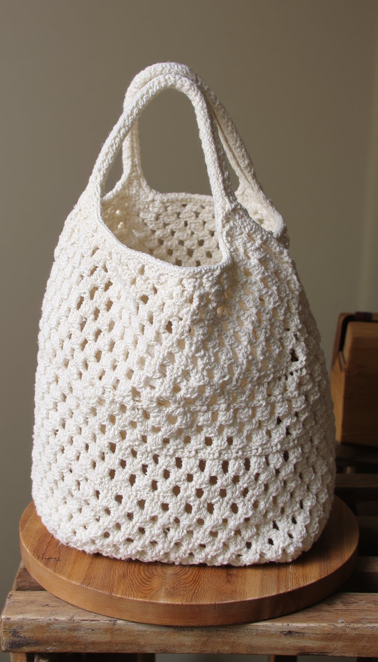 6. Elegant Lace Market Bag
