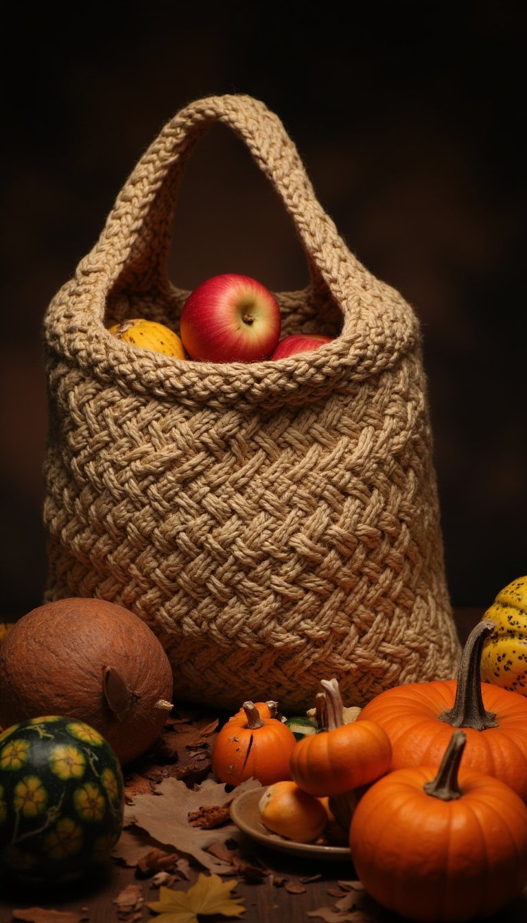 15. Herringbone Stitch Market Bag