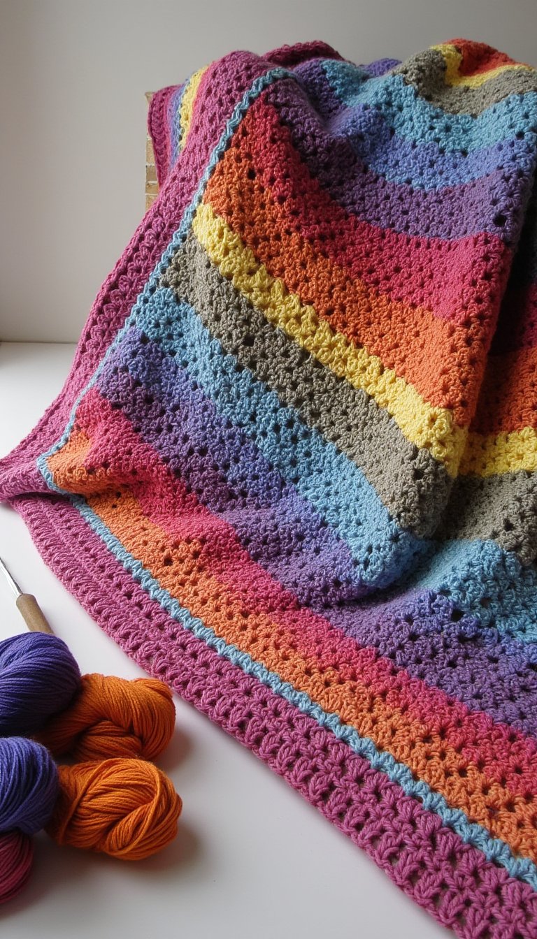 27. A "Temperature Blanket" for Your Favorite Year