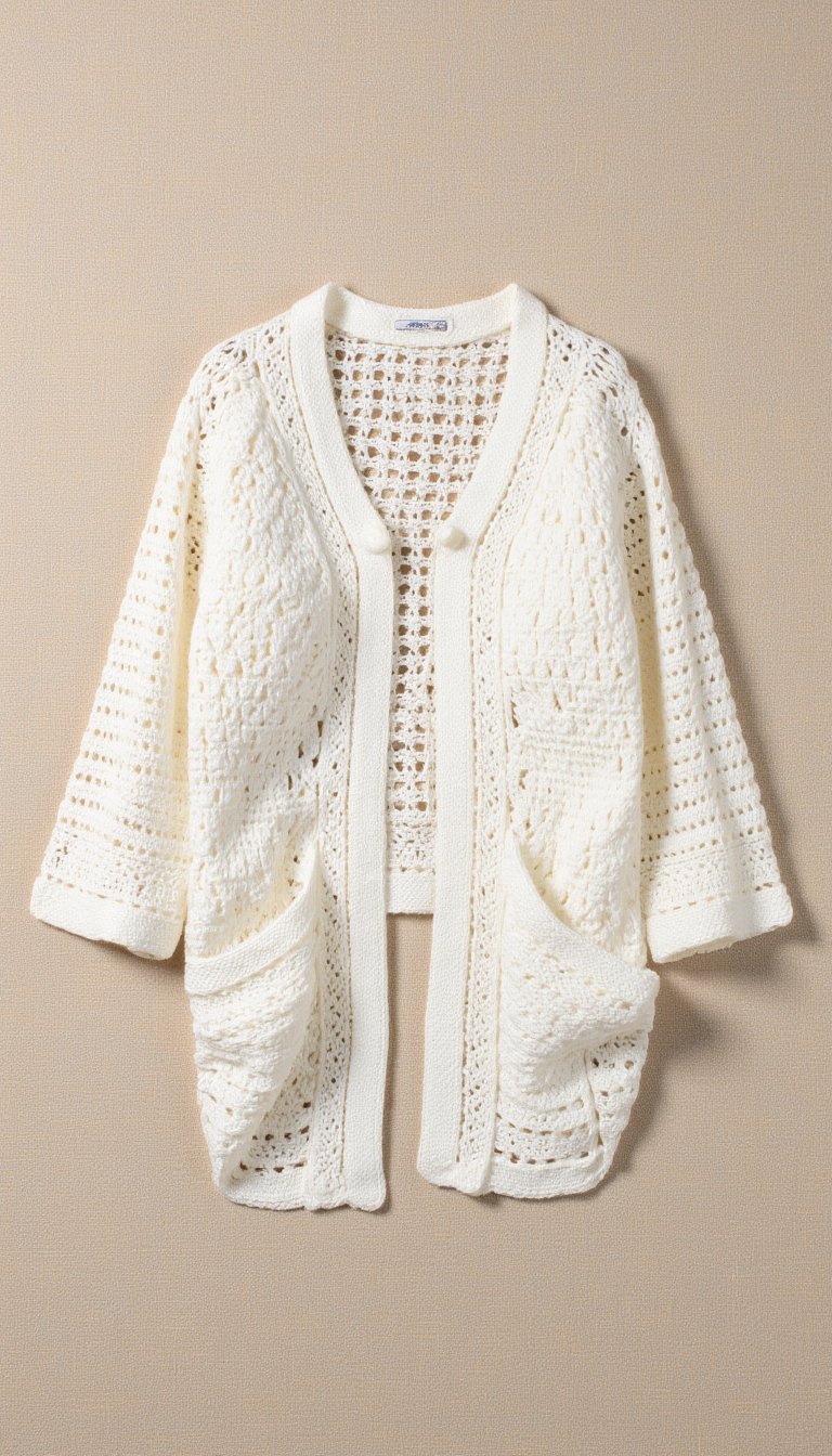 18. The Lightweight Crochet Cardigan