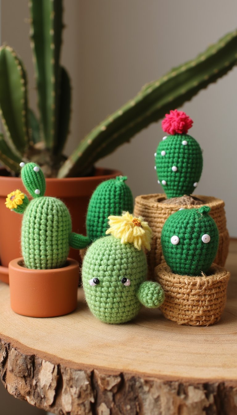 2. A Family of Mini Cactus Buddies