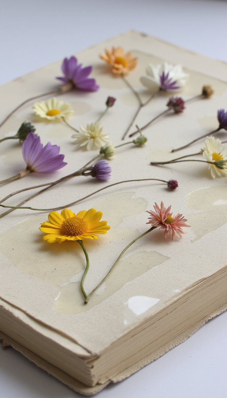 4. Pressed Flowers Sealed in Resin