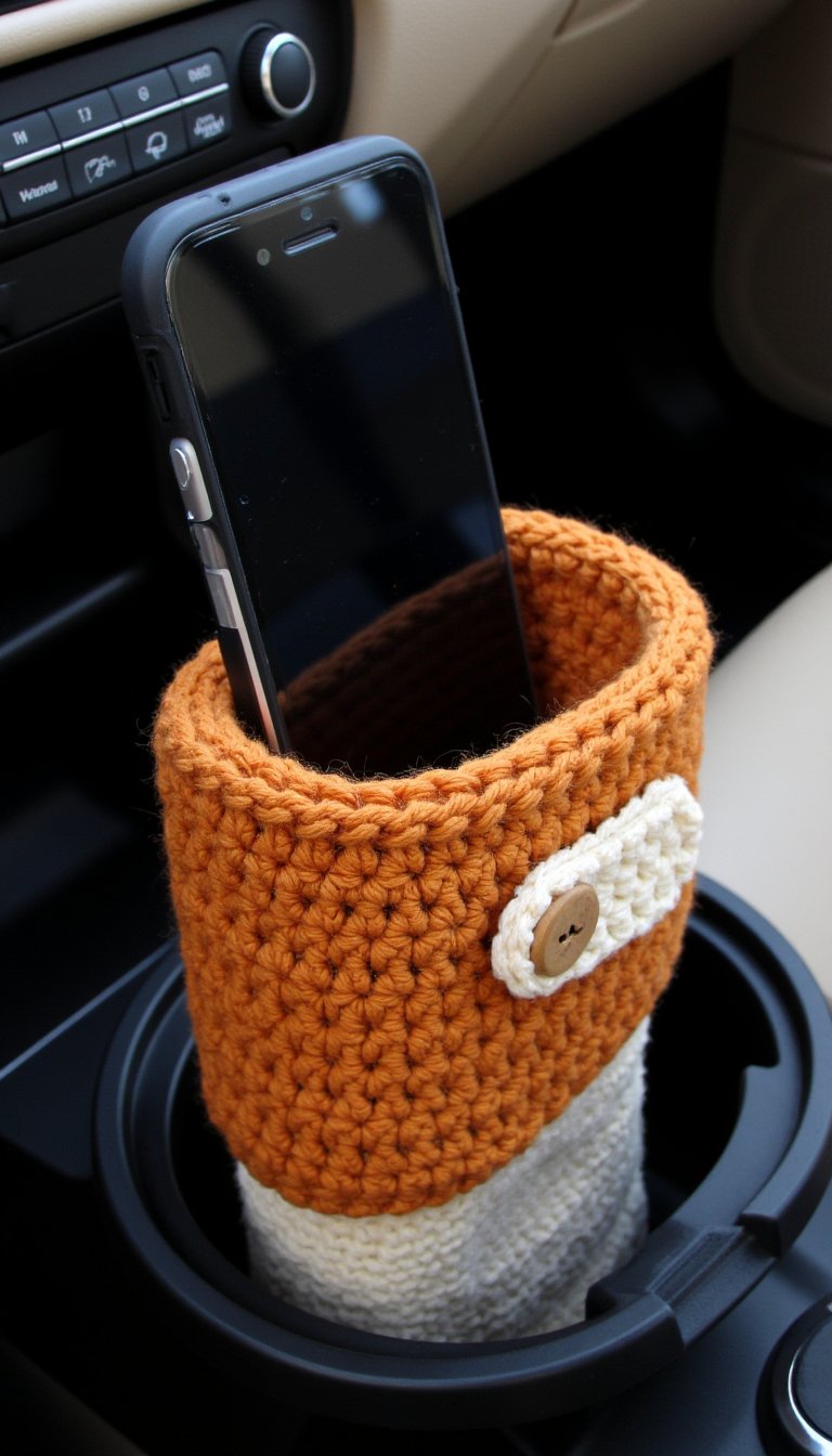 22. Phone Caddy for Cup Holder